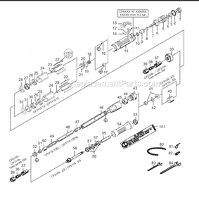 Page A Diagram and Parts List for CP3119-18ES 6151602130 Chicago Pneumatic Angle Grinder